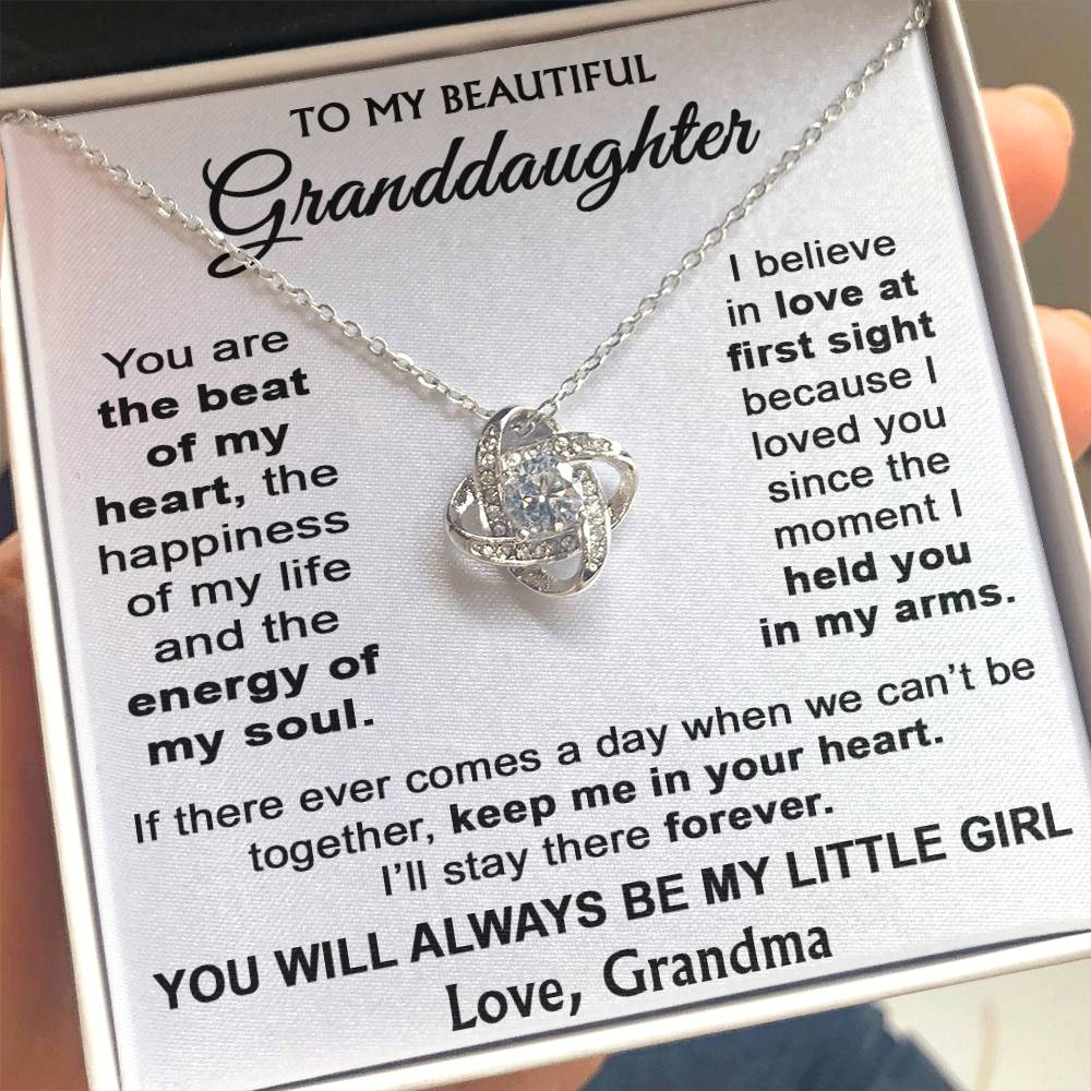 To My Granddaughter - Love Knot Necklace - LM001