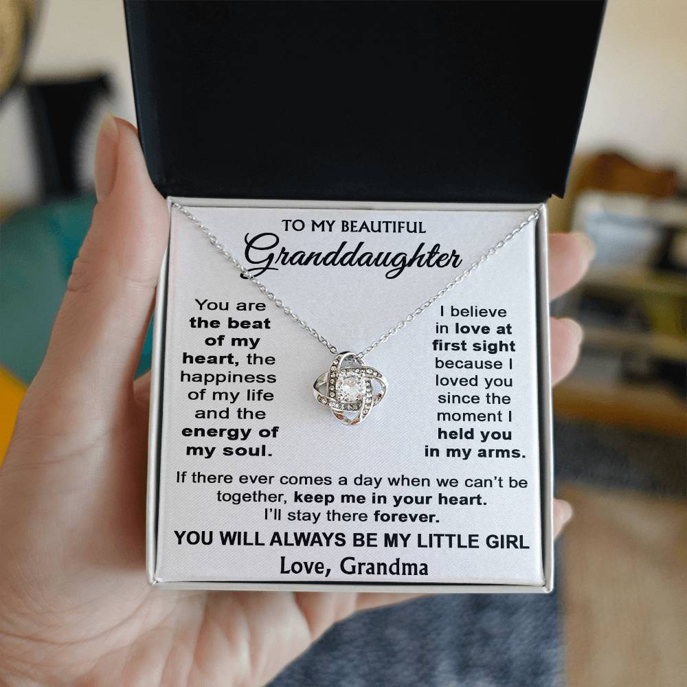 To My Granddaughter - Love Knot Necklace - LM001