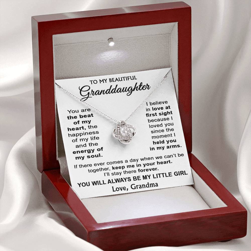 To My Granddaughter - Love Knot Necklace - LM001