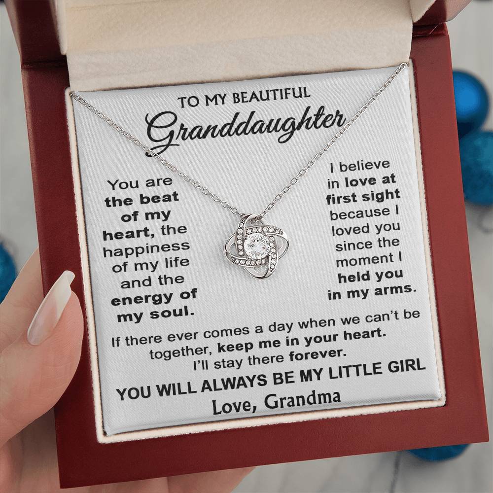 To My Granddaughter - Love Knot Necklace - LM001