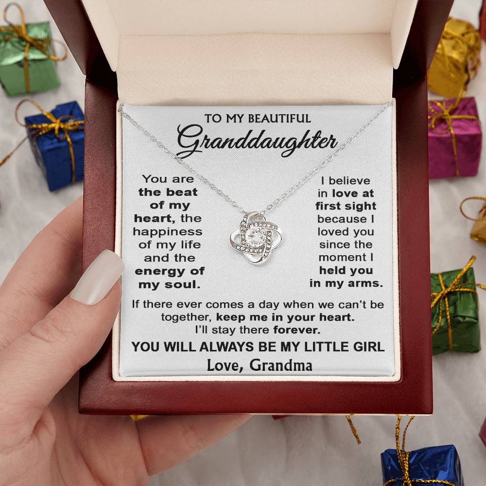 To My Granddaughter - Love Knot Necklace - LM001