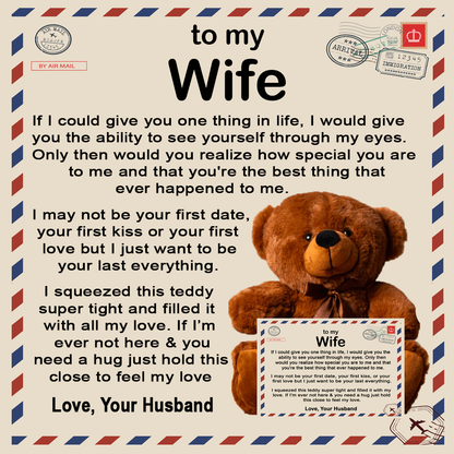 To My Beautiful Wife - Teddy Bear Gift Set - LM005