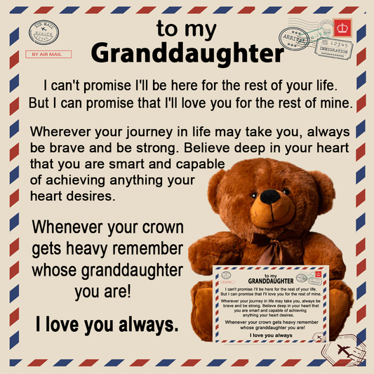 To My Granddaughter - Teddy Bear Gift Set - GD06