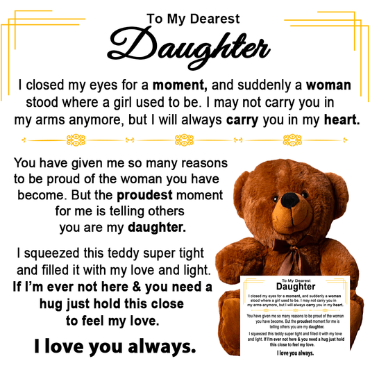 To My Daughter - Teddy Bear Gift Set - LM007