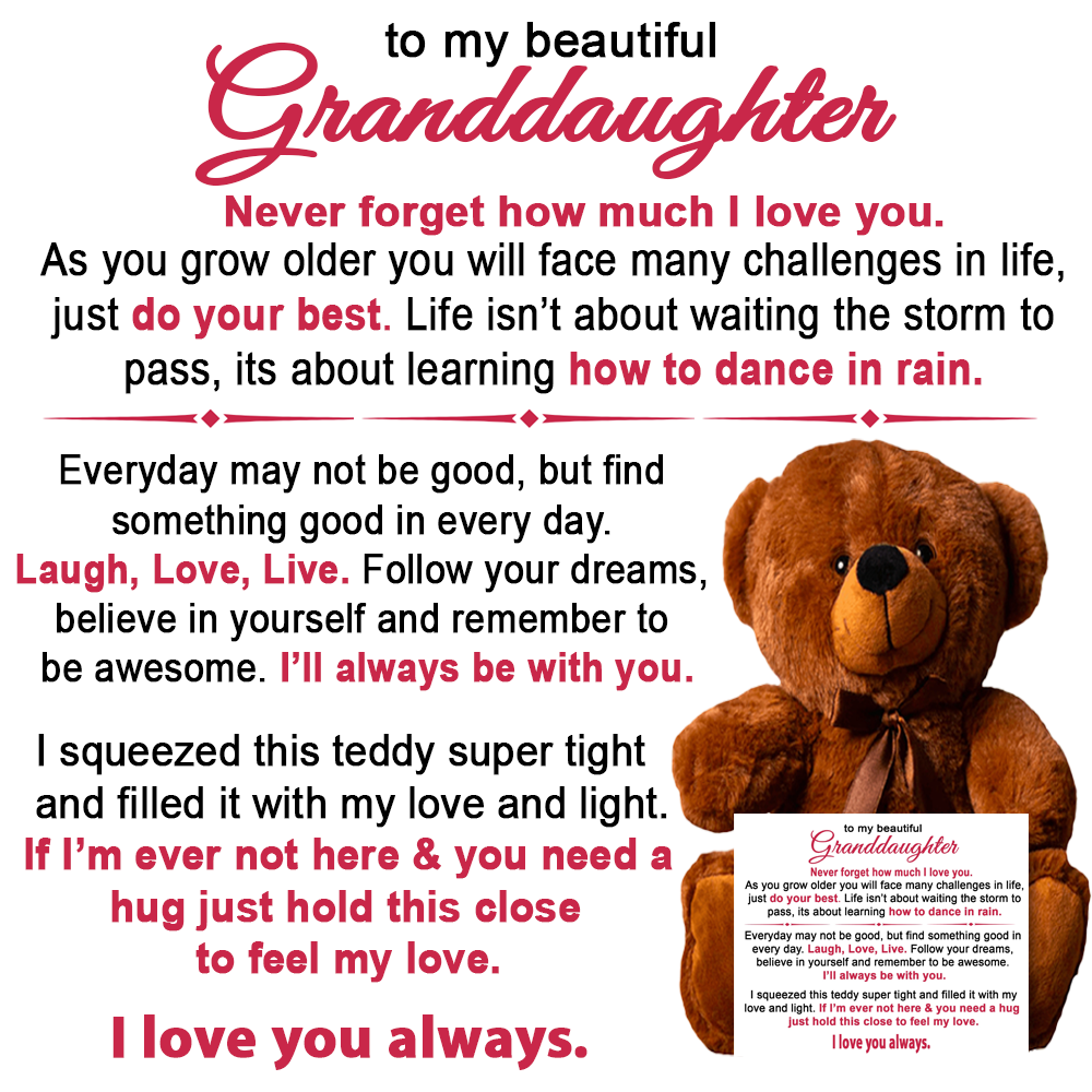 To My Granddaughter - Teddy Bear Gift Set - GD08