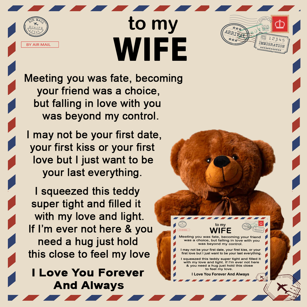 To My Beautiful Wife - Teddy Bear Gift Set - LM007