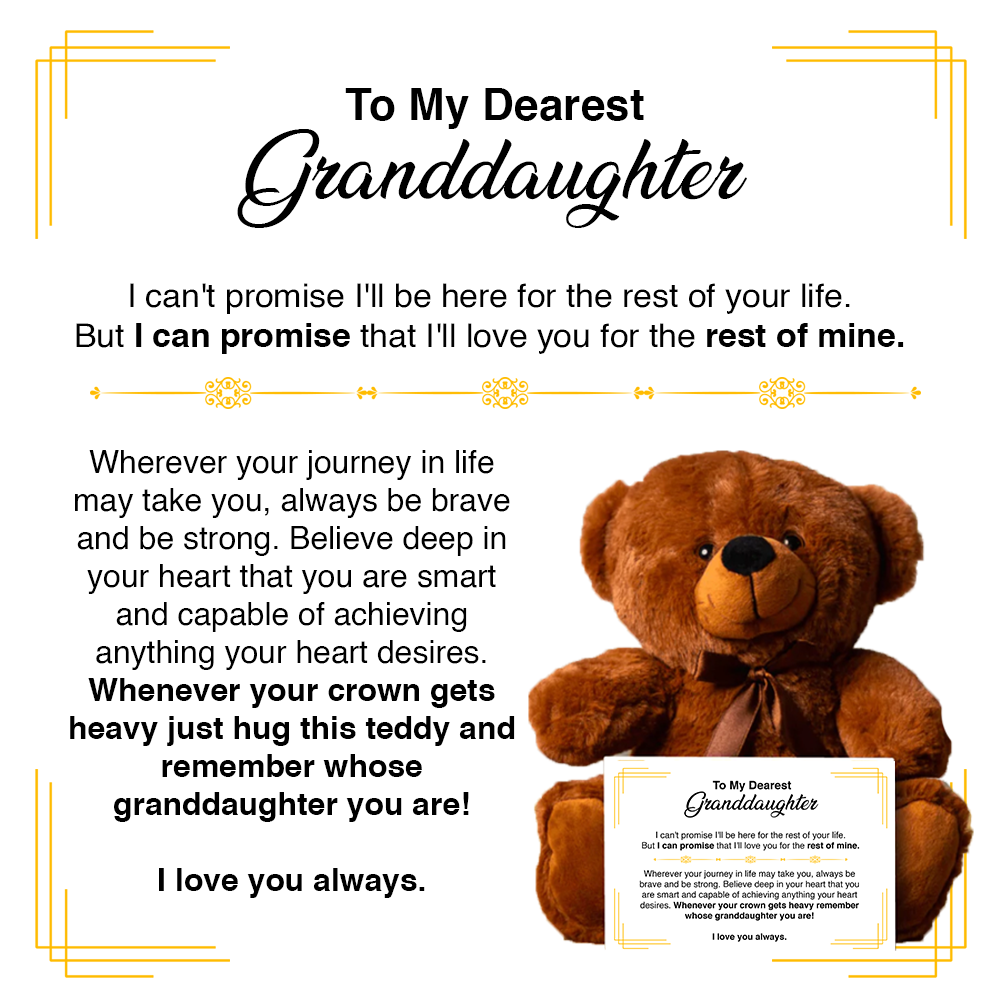 To My Granddaughter - Teddy Bear Gift Set - GD02