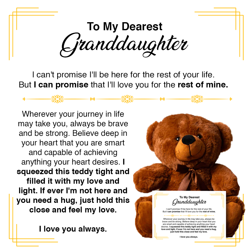 To My Granddaughter - Teddy Bear Gift Set - GD03