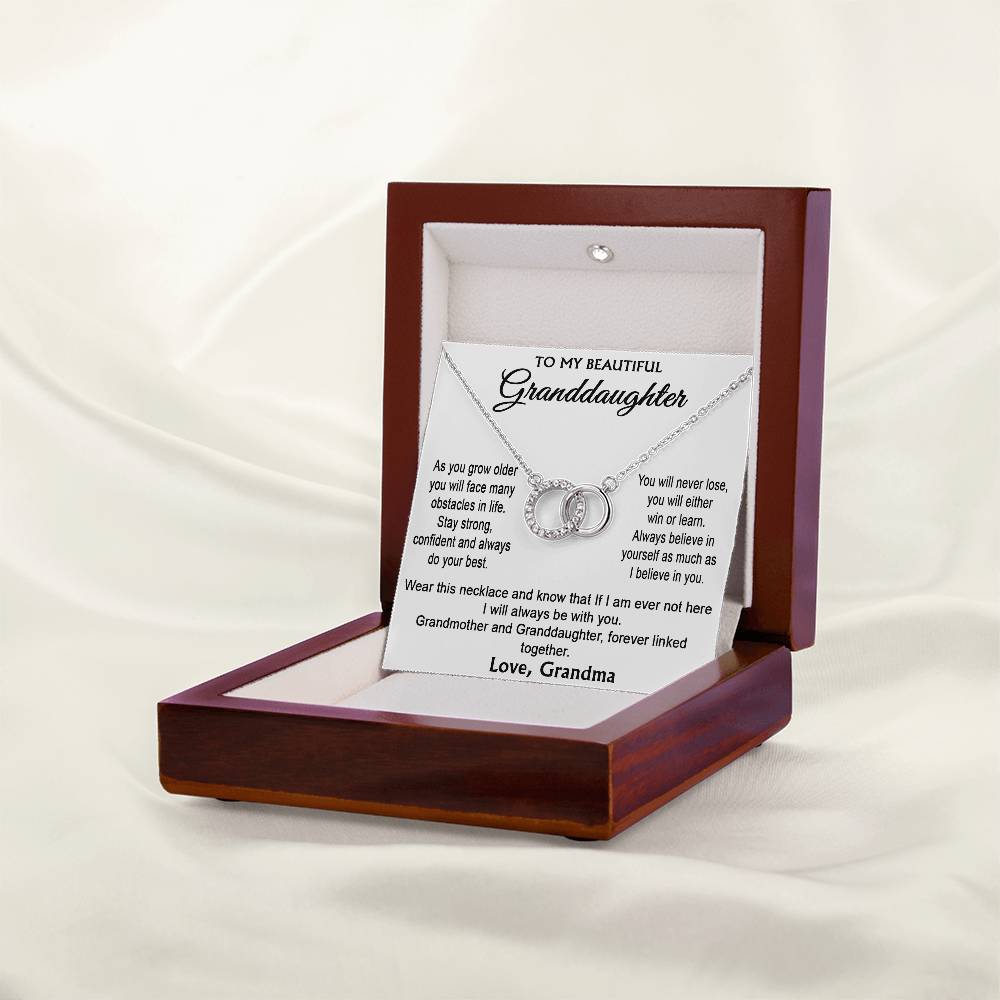 To My Granddaughter - Perfect Pair Necklace Gift - LM001