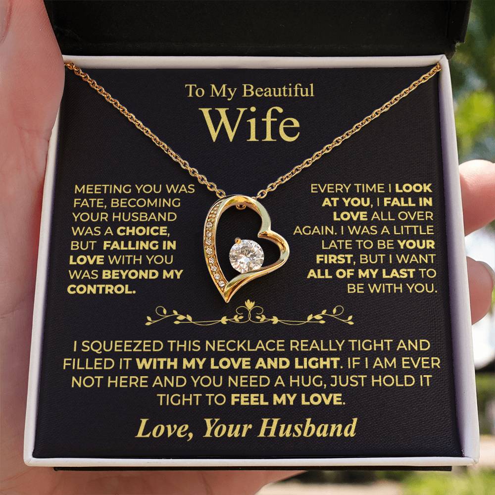 To My Wife - Forever Heart Necklace Gift Set - LM001