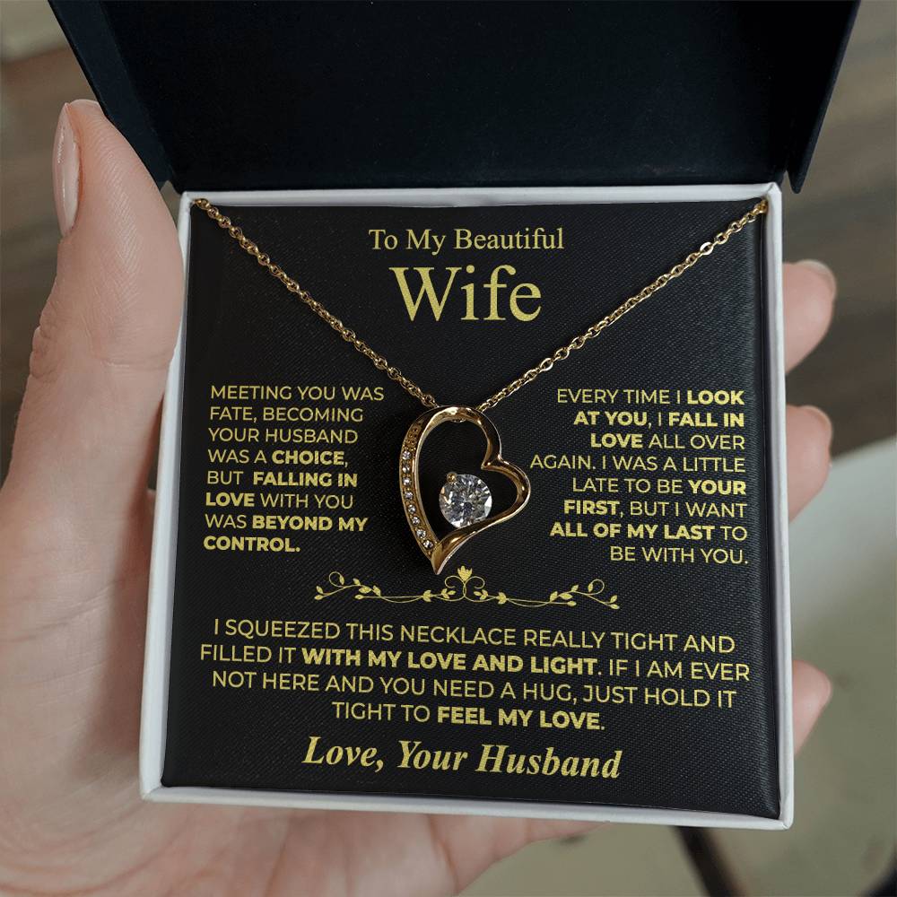 To My Wife - Forever Heart Necklace Gift Set - LM001