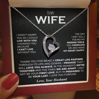 To My Wife - Forever Heart Necklace Gift Set - LM002