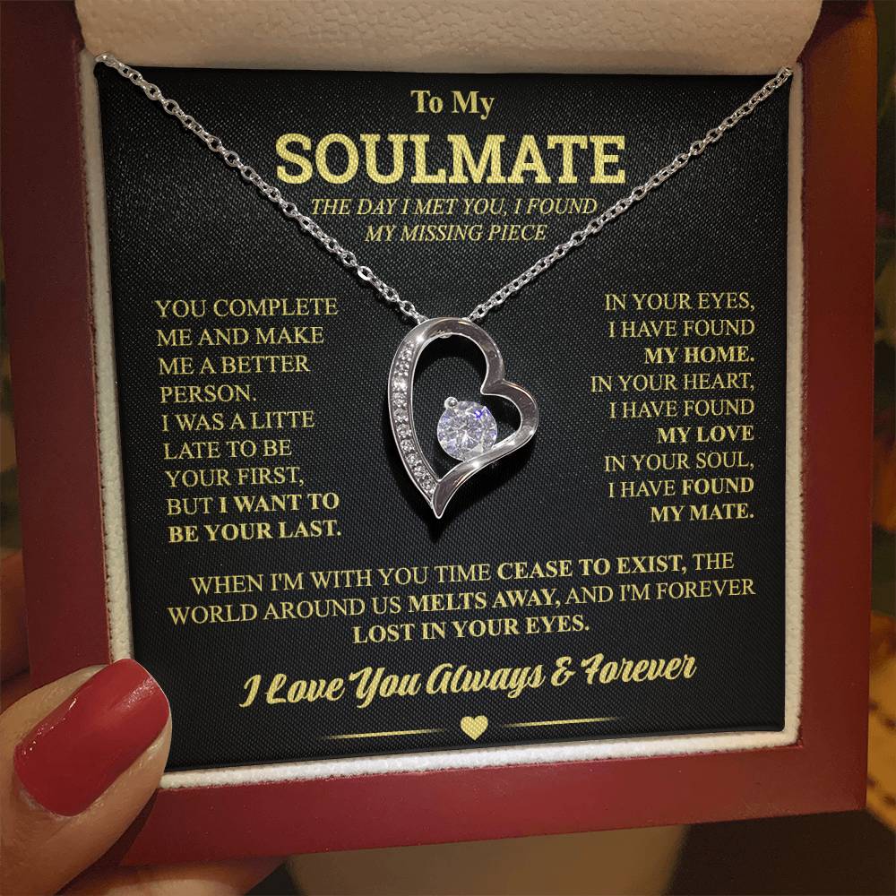 To My Soulmate - Forever Heart Gift Set Necklace - LM001