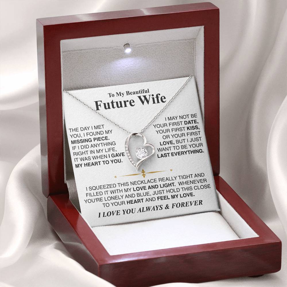 To My Future Wife - Forever Heart Necklace Gift Set - LM001