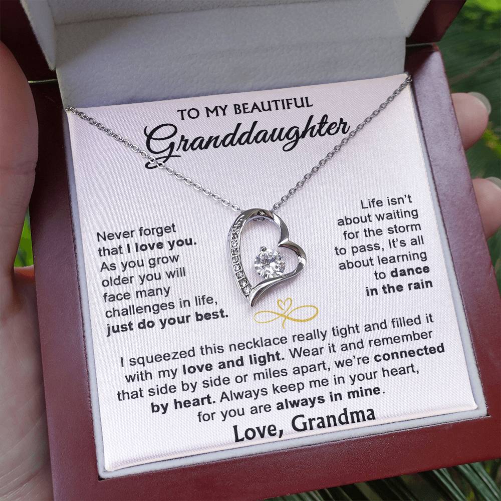 To My Granddaughter - Forever Heart Necklace Gift Set - LM016