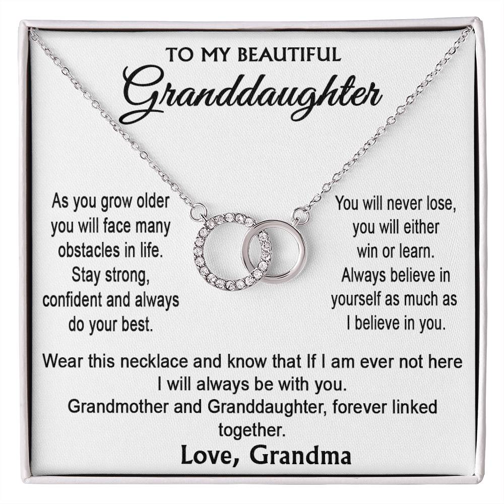 To My Granddaughter - Perfect Pair Necklace Gift - LM001