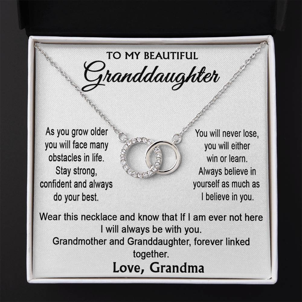 To My Granddaughter - Perfect Pair Necklace Gift - LM001
