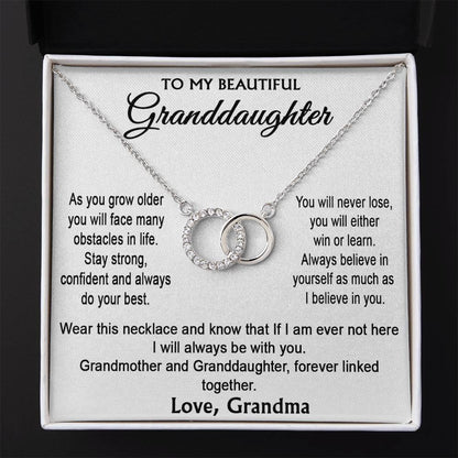 To My Granddaughter - Perfect Pair Necklace Gift - LM001