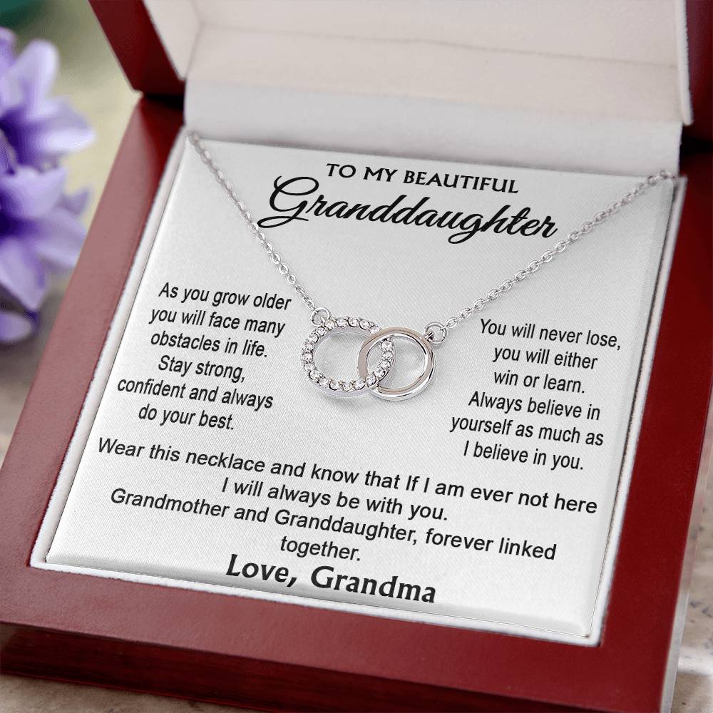 To My Granddaughter - Perfect Pair Necklace Gift - LM001