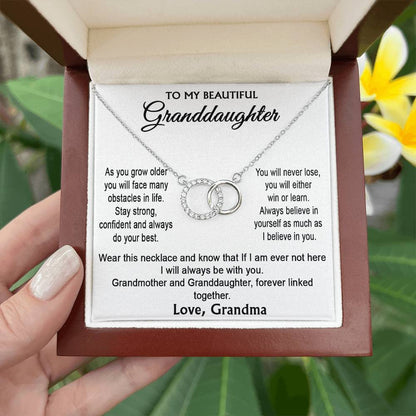 To My Granddaughter - Perfect Pair Necklace Gift - LM001