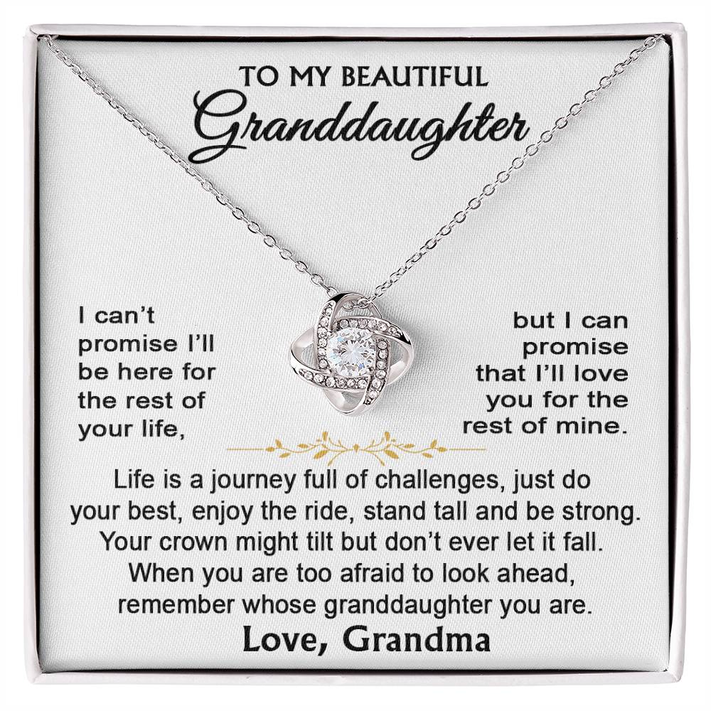 To My Granddaughter - Love Knot Necklace - LM003