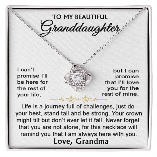 To My Granddaughter - Love Knot Necklace - LM002