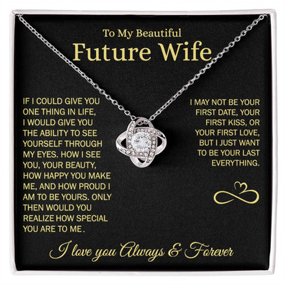 To My Future Wife - Love Knot Gift Set Necklace - LM010