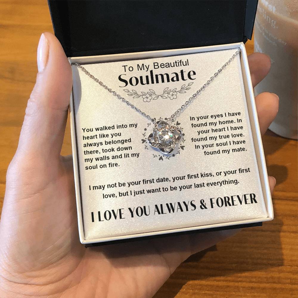 To My Soulmate - Love Knot Gift Set Necklace - LM007