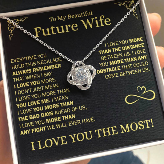 To My Future Wife - Love Knot Gift Set Necklace - LM001