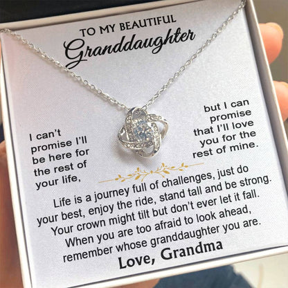 To My Granddaughter - Love Knot Necklace - LM003