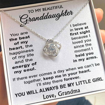 To My Granddaughter - Love Knot Necklace - LM001