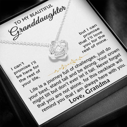 To My Granddaughter - Love Knot Necklace - LM002