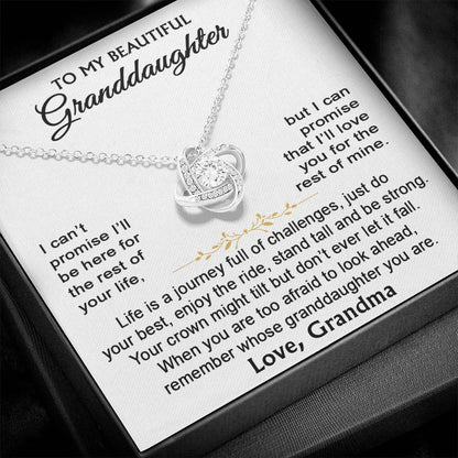 To My Granddaughter - Love Knot Necklace - LM003