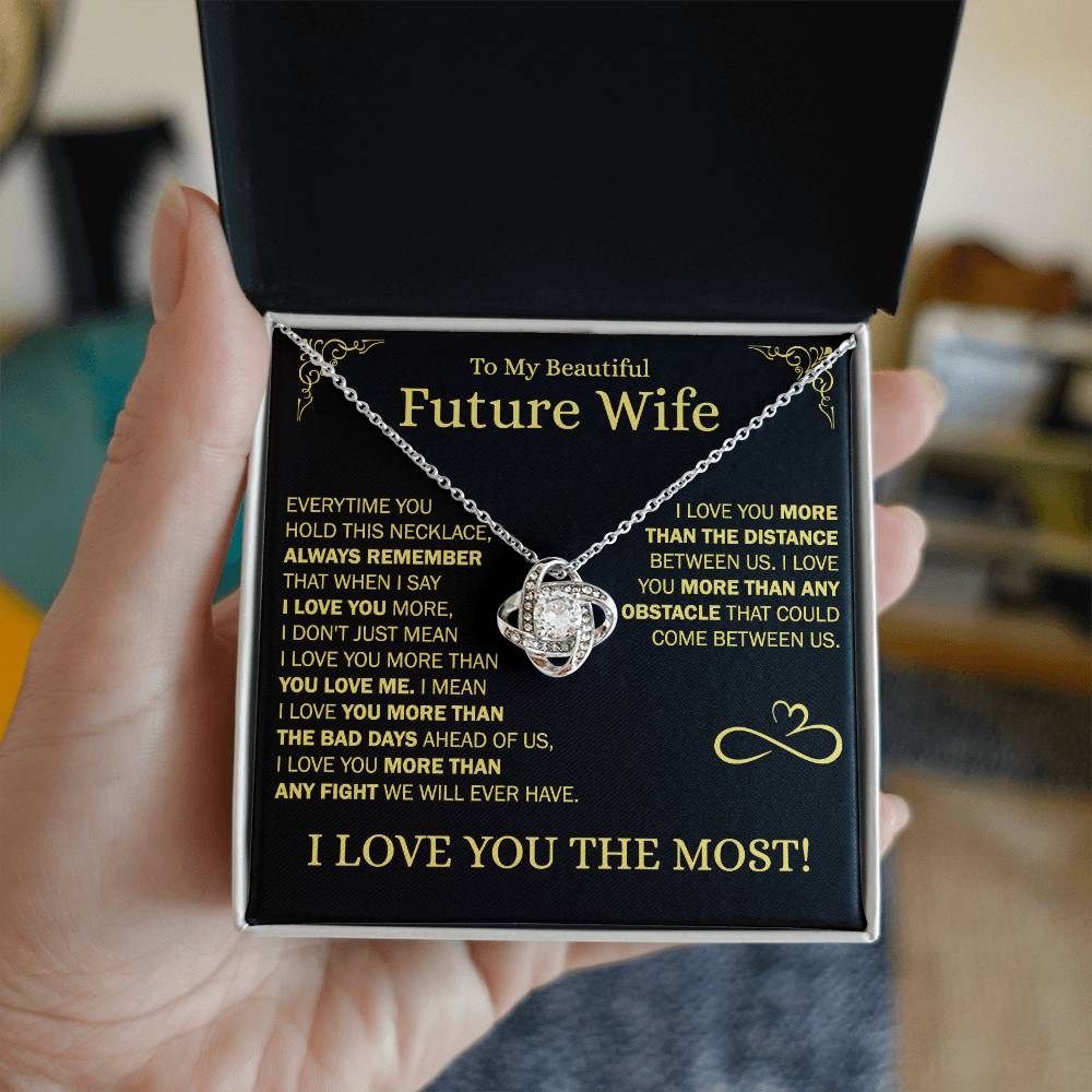 To My Future Wife - Love Knot Gift Set Necklace - LM001