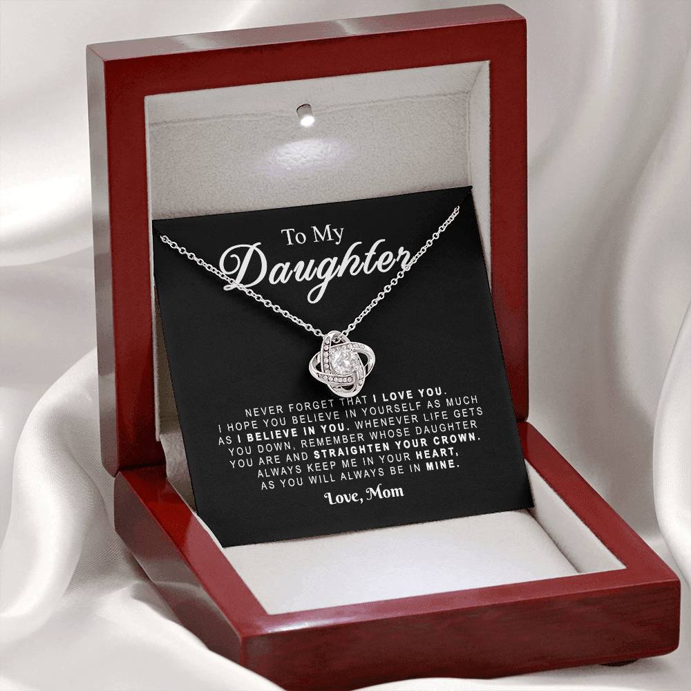 To My Daughter - Love Knot Necklace Gift Set - LM004