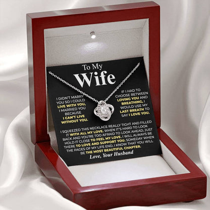 To My Wife - Love Knot Necklace Gift Set - LM001