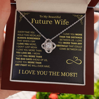 To My Future Wife - Love Knot Gift Set Necklace - LM001