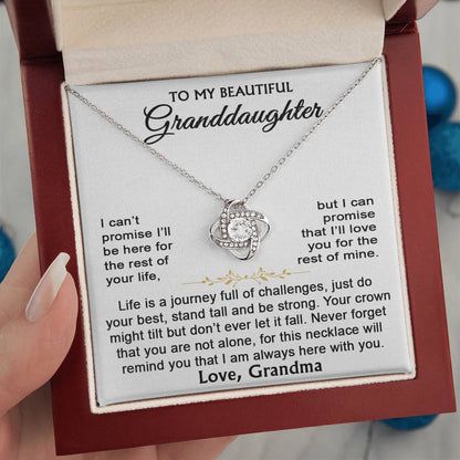 To My Granddaughter - Love Knot Necklace - LM002