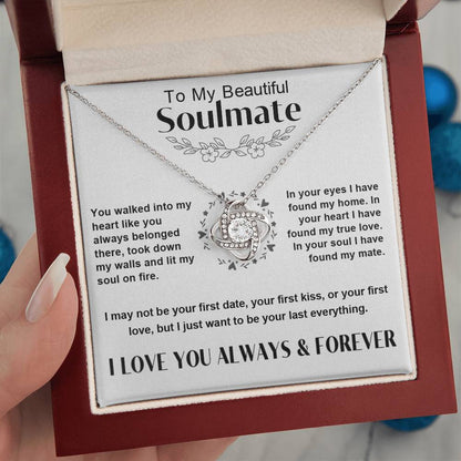 To My Soulmate - Love Knot Gift Set Necklace - LM007