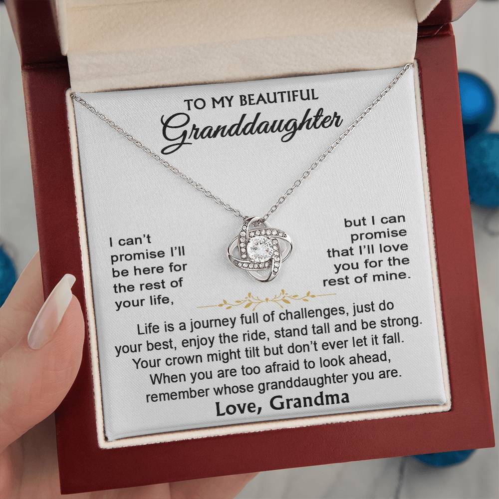 To My Granddaughter - Love Knot Necklace - LM003