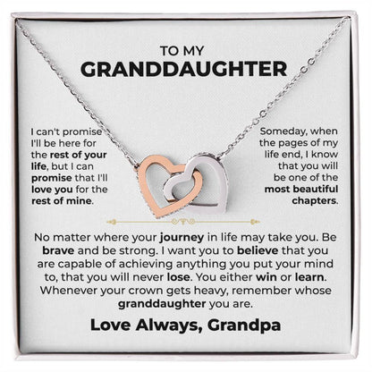 To My Granddaughter - Interlocking Hearts Gift Set - LM002