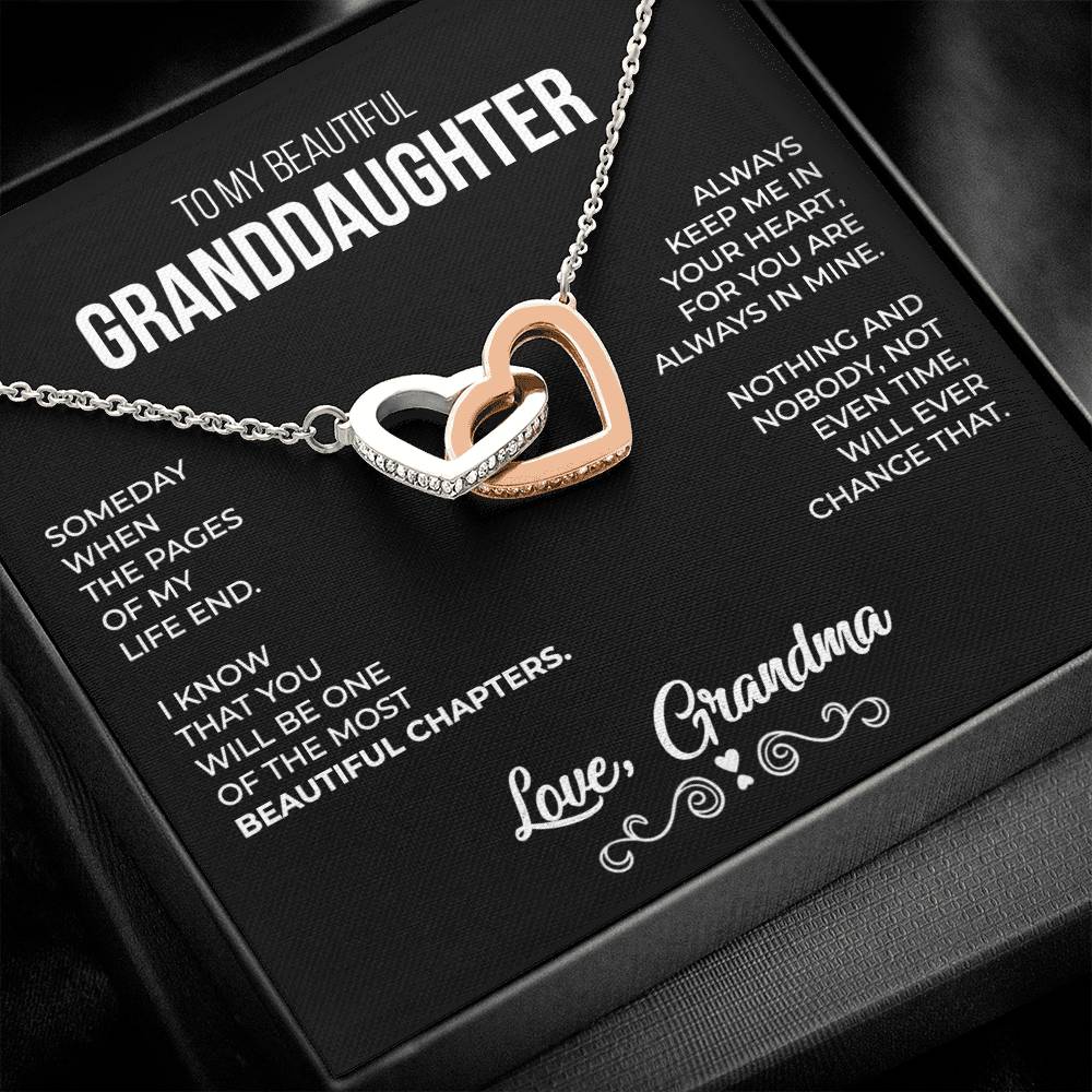 To My Granddaughter - Interlocking Hearts Gift Set - LM001