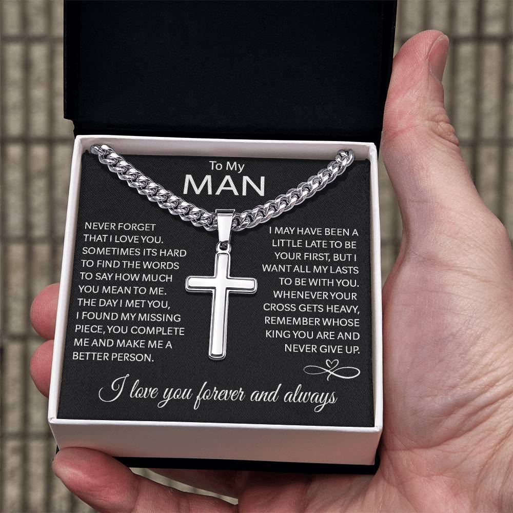 To My Man - Cross Necklace Gift Set - LM001