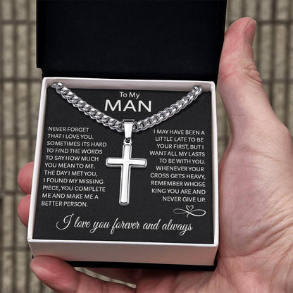 To My Man - Cross Necklace Gift Set - LM001