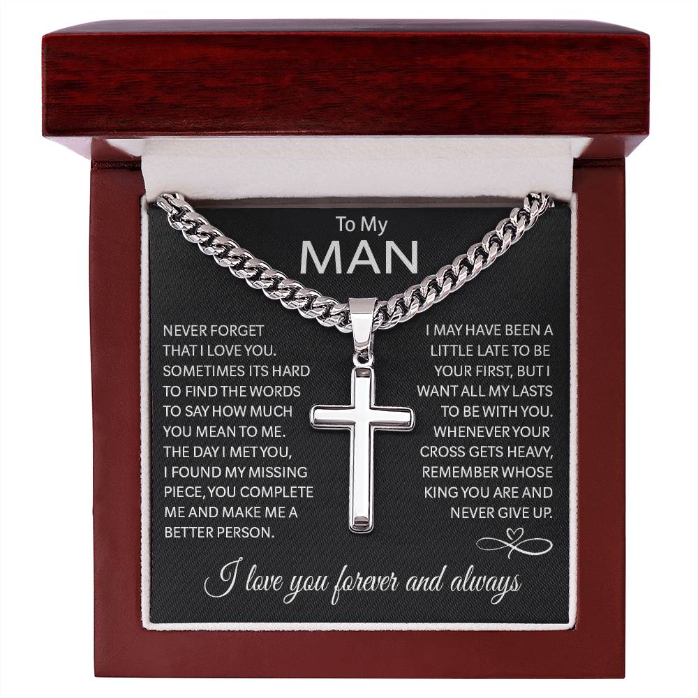 To My Man - Cross Necklace Gift Set - LM001