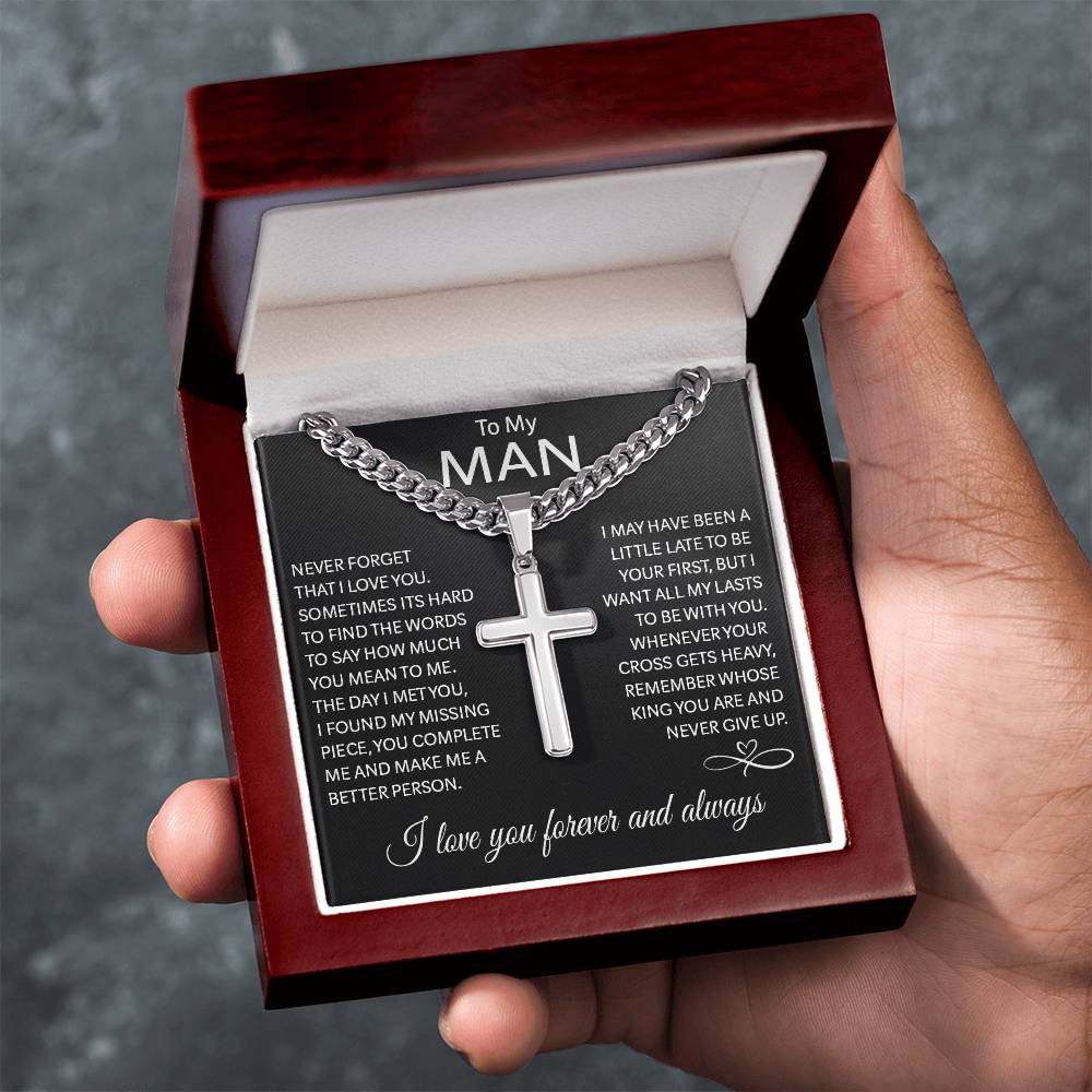 To My Man - Cross Necklace Gift Set - LM001