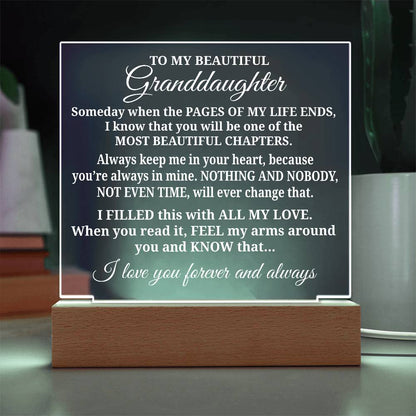 To My Granddaughter - Acrylic Gift Set - LM002