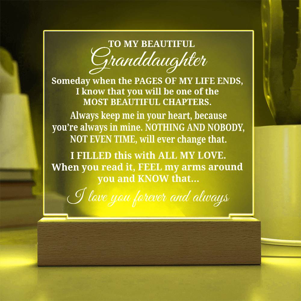 To My Granddaughter - Acrylic Gift Set - LM002