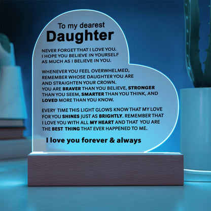 To My Daughter - Acrylic Gift Set - LM003