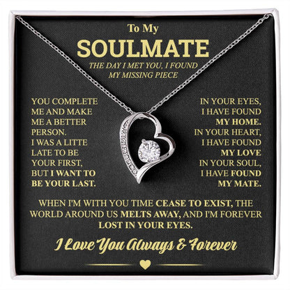 To My Soulmate - Forever Heart Gift Set Necklace - LM001